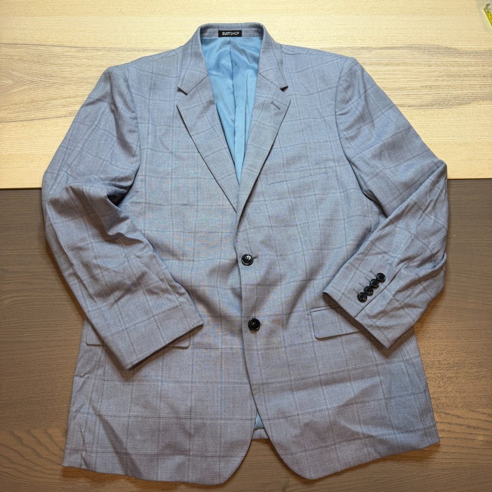 SuitShop‎ Jacket Men 44S Slim Fit Gray/blue
